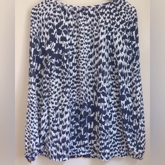 Tory Burch keyhole solo bird blouse size 4 - Picture 3 of 9